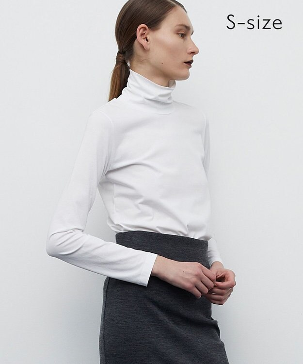 BEIGE， 【S-size】BROIS / ハイネックカットソー White
