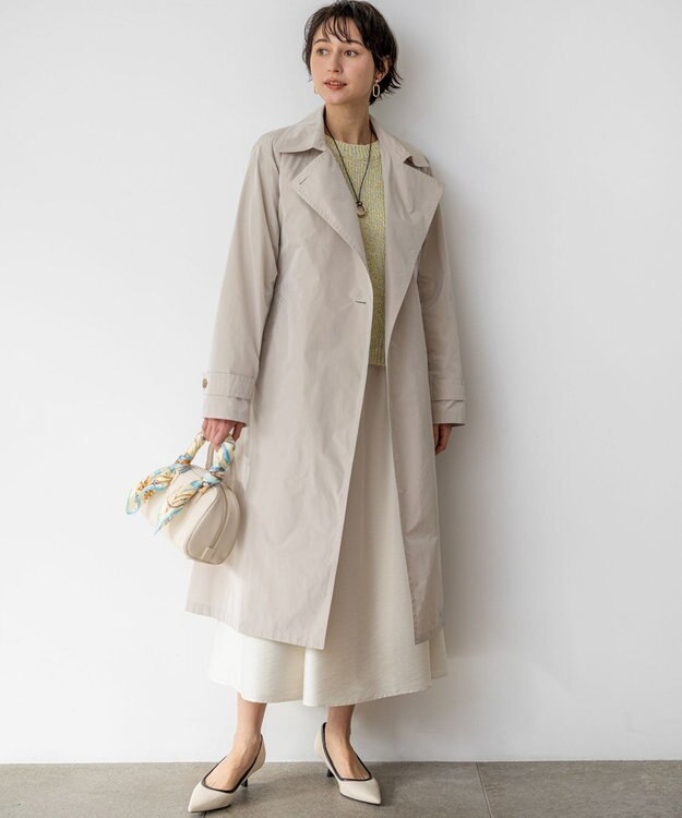 23区 【先行予約】LIMONTAハイカウントメモリータフタ ライナー付き アウター ベージュ系