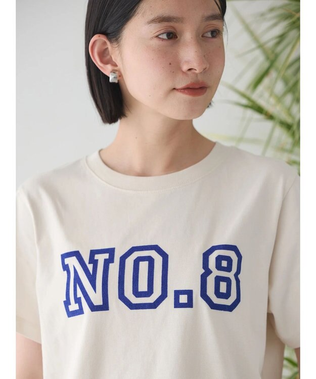 AMERICAN HOLIC フロッキーロゴカットプルオーバー1 Ivory