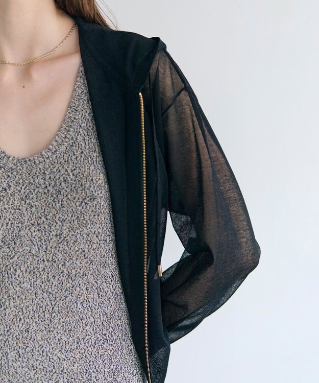 BEIGE， SIDERITE / シアージップフーディーニット Black