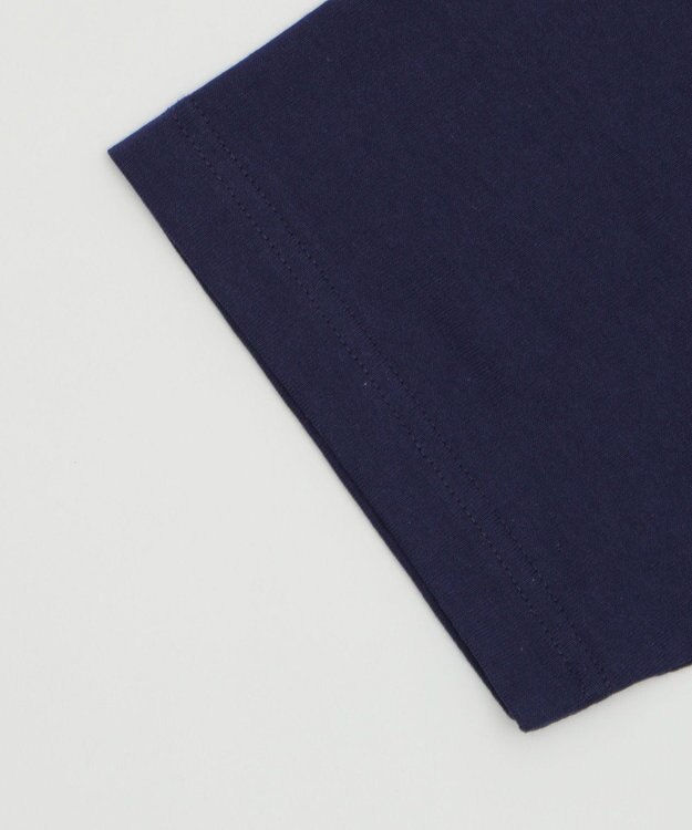 WEGO 【ユニセックス着用ITEM/MLサイズ展開】チェックカレッジグラフィックT（SS） ネイビー