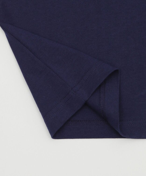 WEGO 【ユニセックス着用ITEM/MLサイズ展開】チェックカレッジグラフィックT（SS） ネイビー