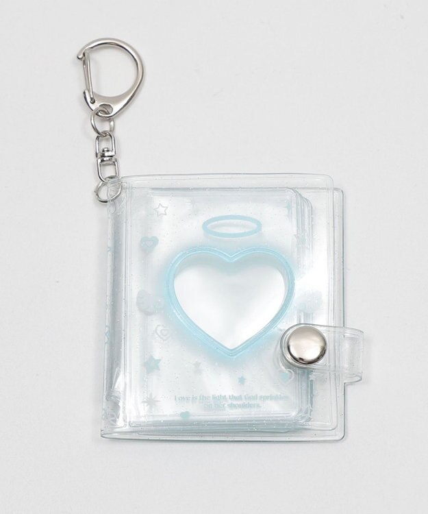 WEGO 【痛バ＆推し活グッズ】クリアハートIDフォトアルバムキーホルダー サックス