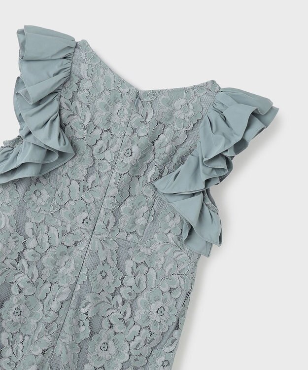 GRACE CONTINENTAL フリルレースワンピース ブルー