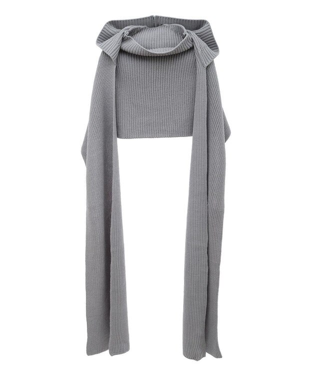 Green Parks フードマフラー＋ケープニット Gray