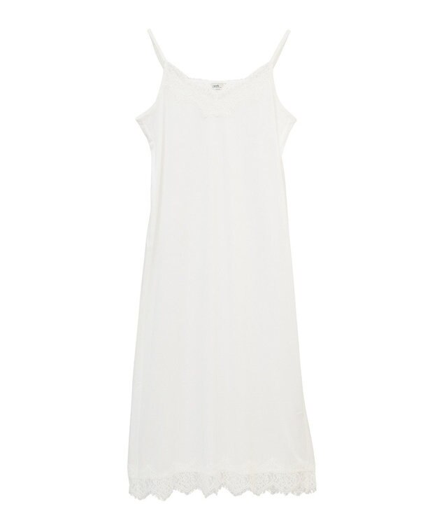 earth music&ecology レースインナーキャミワンピース Off White