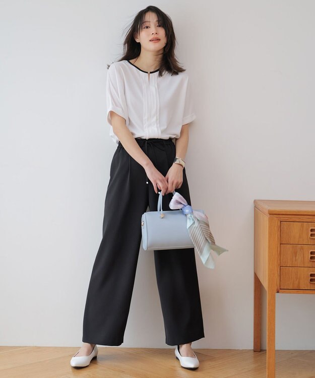 ANY SIS 【2WAY】メタルアクセント ボストンバッグ ライトブルー