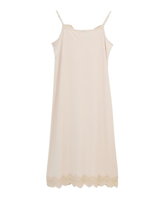 earth music&ecology レースインナーキャミワンピース Gray Beige