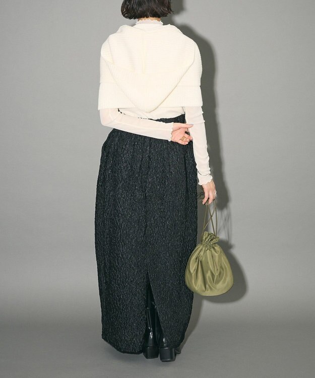 Green Parks フードマフラー＋ケープニット Off White