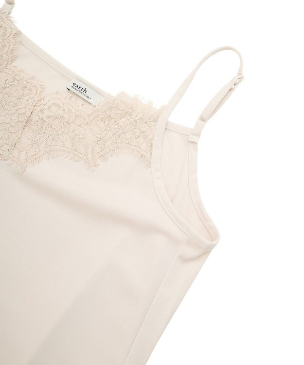earth music&ecology レースインナーキャミワンピース Gray Beige