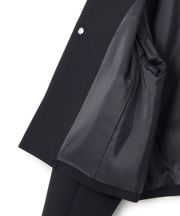 23区 【VERYコラボ】ストレッチトリプルクロス ノーカラージャケット ネイビー系