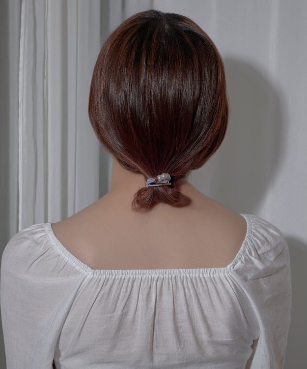 Phoebe パールラインコンビヘアブレス グレー グレー