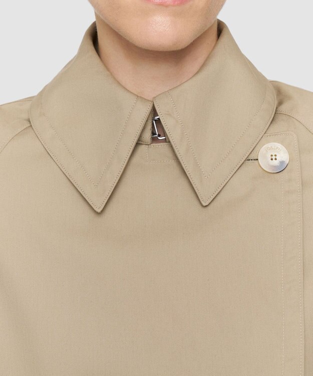 JOSEPH コットンブレンド　トレンチジャケット Dark Powder