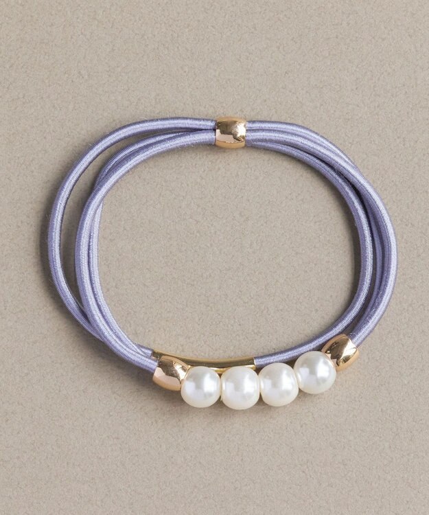 Phoebe パールラインコンビヘアブレス グレー グレー