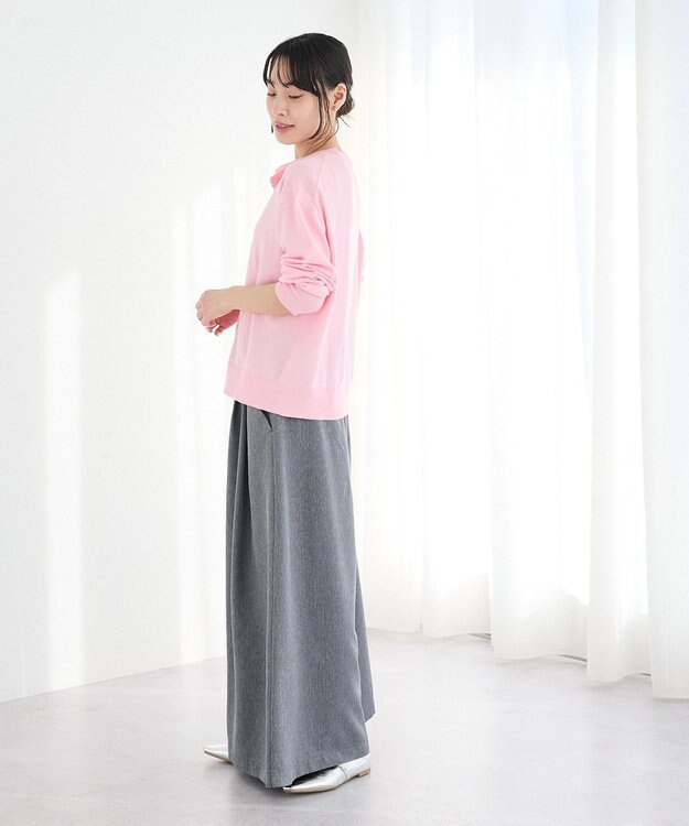 CRAFT STANDARD BOUTIQUE 選べる丈/クルーネックカーディガン Pink