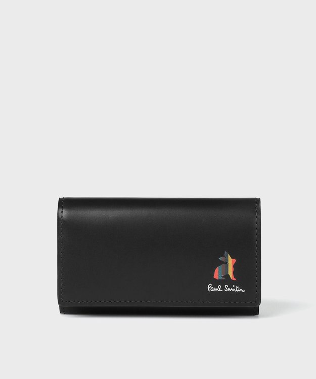 Paul Smith マーケトリー ブライトストライプ ラビット キーケース ブラック
