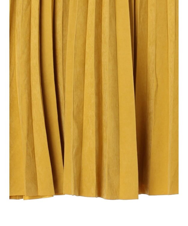 CRAFT STANDARD BOUTIQUE ピーチアコーディオンプリーツスカート Yellow