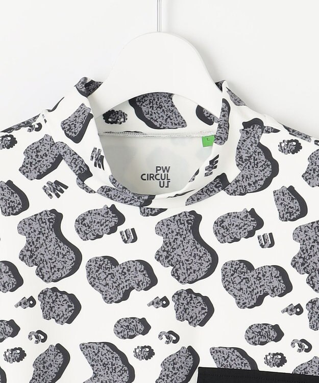 PW CIRCULUS 【UV遮蔽率99.5%  UVカット/速乾/ストレッチ】【MEN】アニマルドットポケットモックT ゴルフ ブラック系5