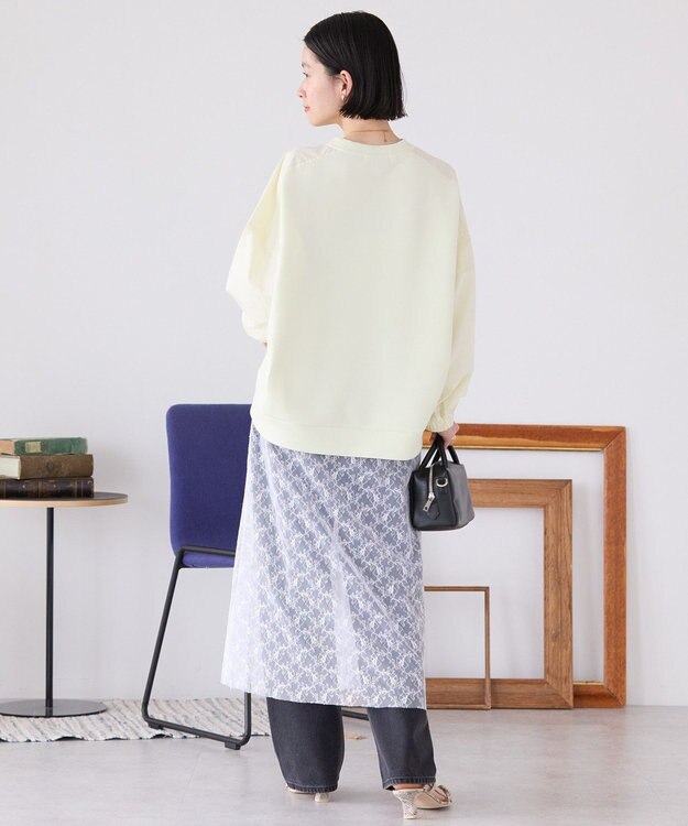 AMERICAN HOLIC サイドスリットレーススカート Off White