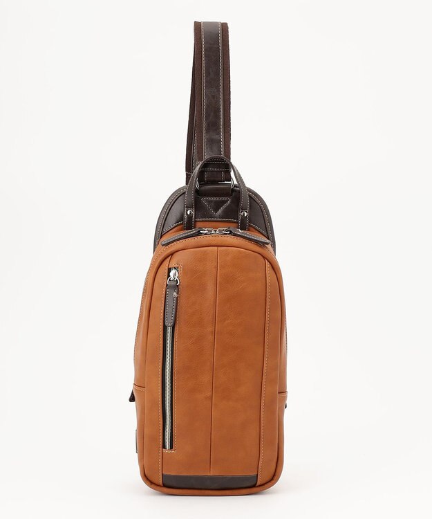 UNBILLION Otias アンティーク仕上げタイプ合皮ボディバッグS キャメル