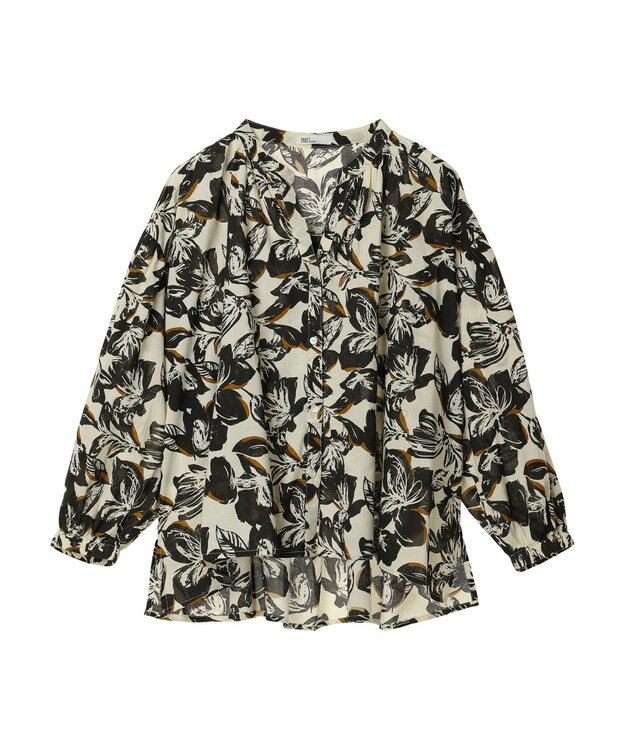 CRAFT STANDARD BOUTIQUE インド綿アソート柄シャツチュニック Ivory