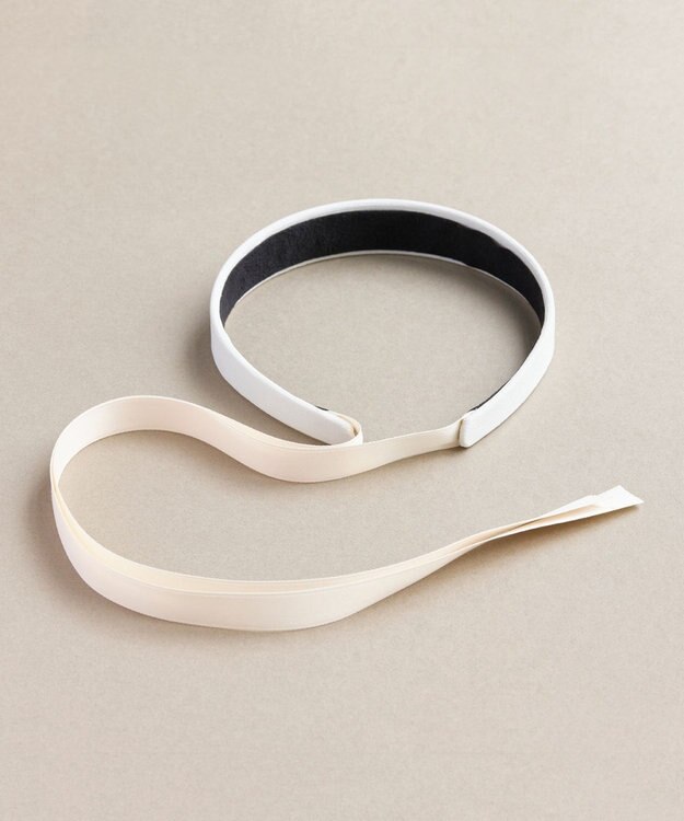 Phoebe ハングリボンカチューシャ　ホワイト ホワイト