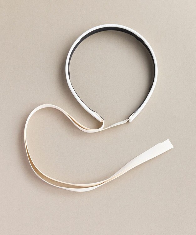 Phoebe ハングリボンカチューシャ　ホワイト ホワイト