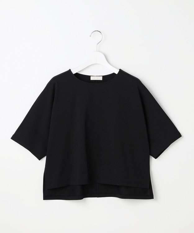 ANY SIS S ショート丈ドルマン５分袖 プルオーバー ブラック