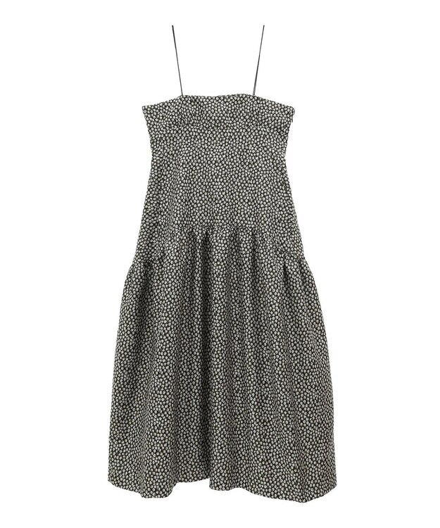 Green Parks ジャガードキャミワンピース Flower Black