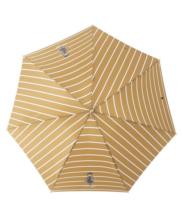 MOONBAT POLO RALPH LAUREN 折りたたみ傘 ボーダーストライプ POLO BEAR ベージュ