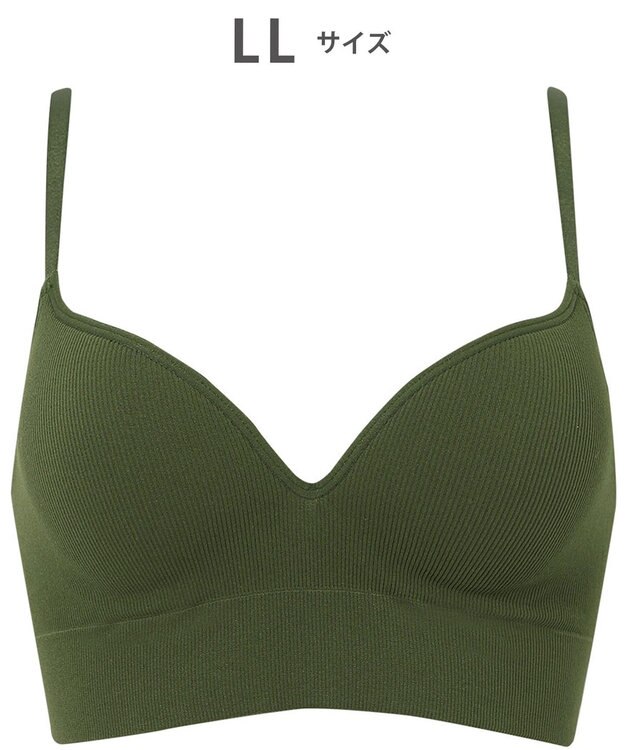 WACOAL ノンワイヤーブラ 【GOCOCi ゴコチ】 ぴったりフィット アンダー部分のズレを軽減 洗濯機洗い可能(ネット使用) ブラトップ レディース ハーフトップ CGG255 /ワコール グリーン