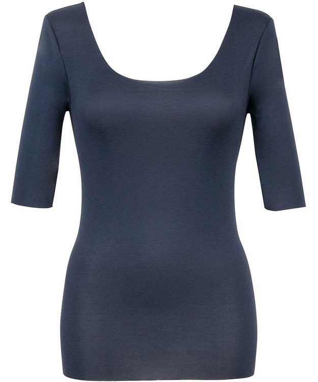 Wing インナー 【綿の贅沢オーガニック　フラットタイプ】 オーガニックコットン混素材 ひびきにくくさらっと薄くて軽い ５分袖 EL1548 ウイング／ワコール コン