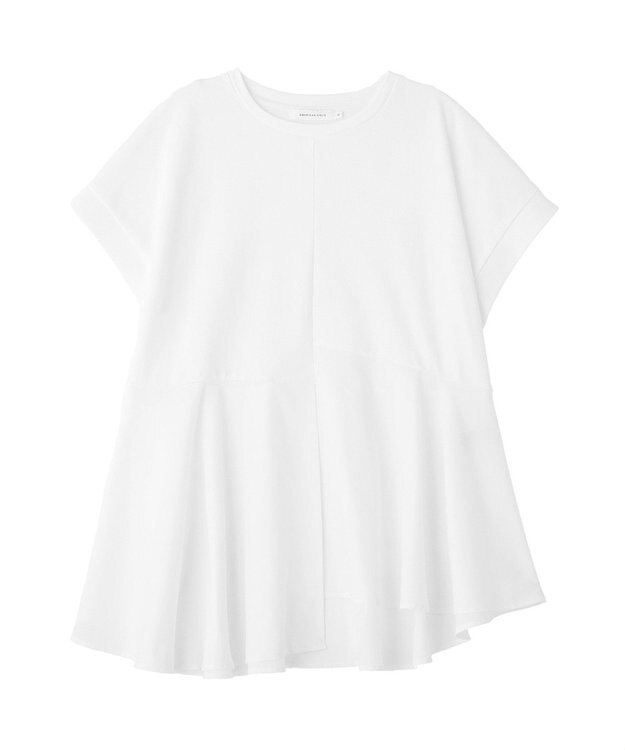 AMERICAN HOLIC アシンメトリーペプラム ドッキングプルオーバー Ivory