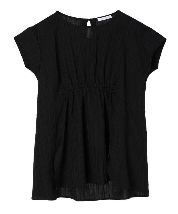 Green Parks 変形ストライプジャガードチュニック Black