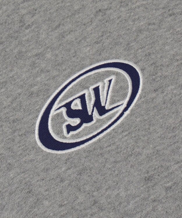 WEGO 【ユニセックス着用ITEM/裏起毛】バルーンクロップドグラフィックプルパーカー 杢グレー