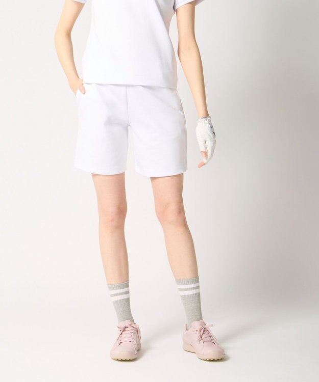 FILA GOLF／marie claire 【Marie claire sports】ライトダンボールニットショートパンツ ホワイト