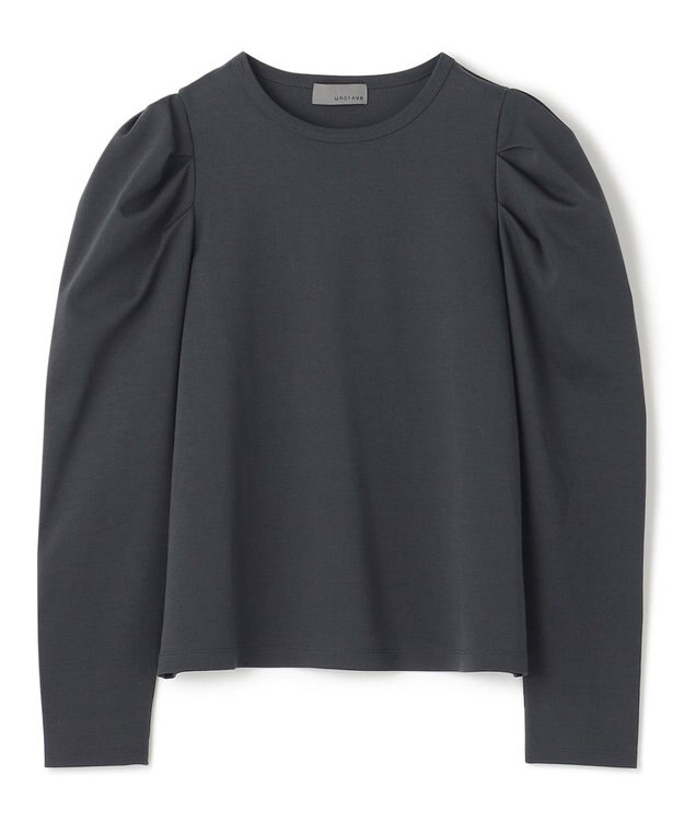 uncrave 【UVケア・接触冷感】ダブルフェイスジャージー ボリュームスリーブ カットソー(長袖)（uncrave STANDARD） スレート