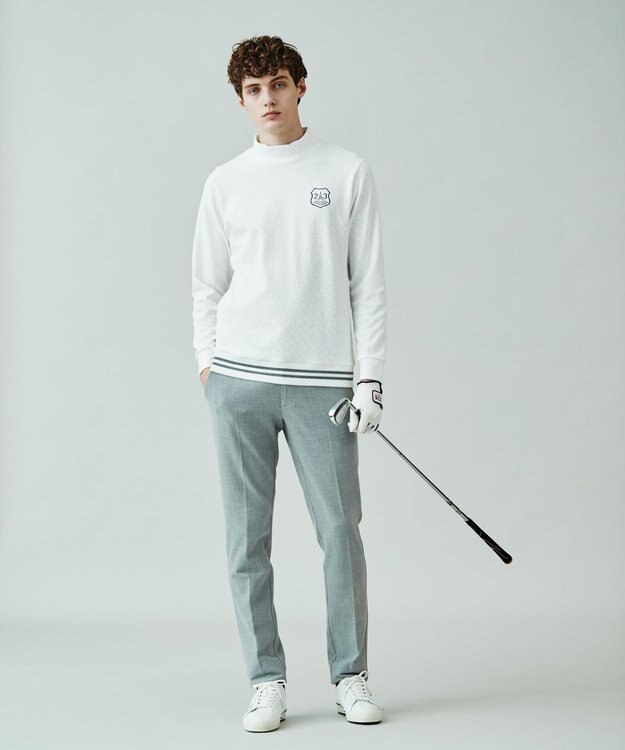 23区GOLF きれい見えの秋冬定番素材【MEN】【ストレッチ】ＴＲストレッチ ベーシックパンツ ライトグレー系