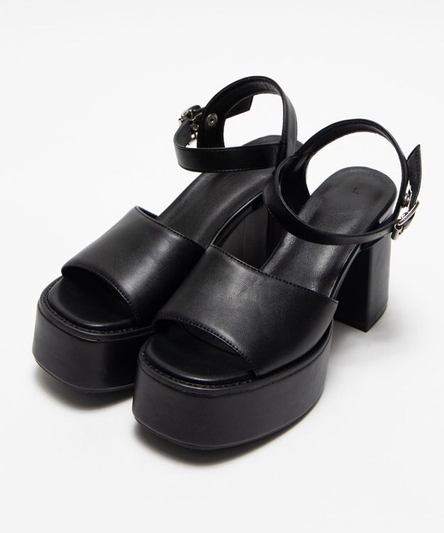 WEGO ヒールデザインサンダル ブラック