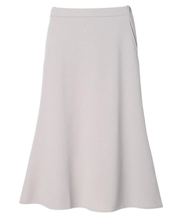 Green Parks カットジョーゼット裾フレアスカート Light Gray