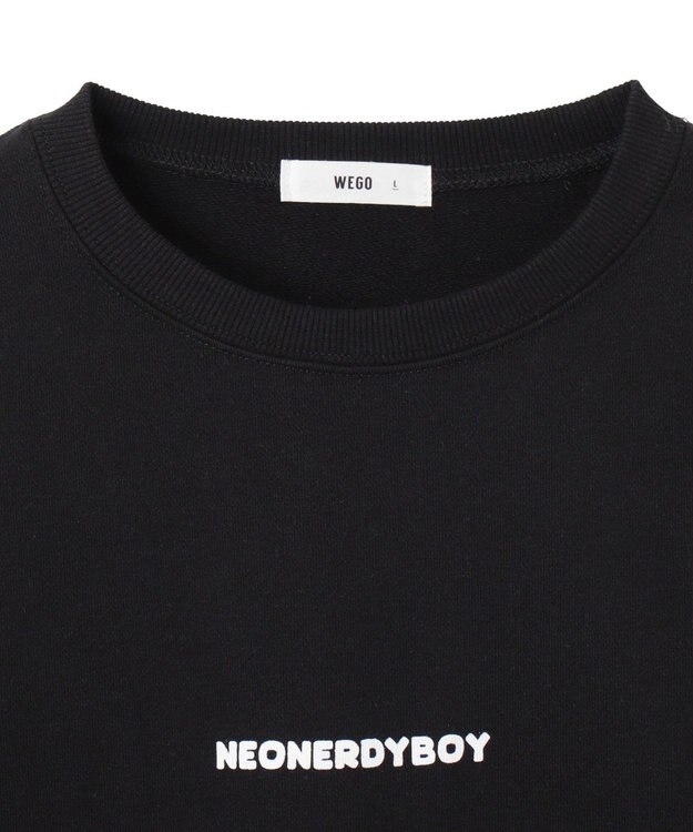 WEGO 【ユニセックス着用ITEM】THEBOYエルボーパッチクルーネックPO ブラック