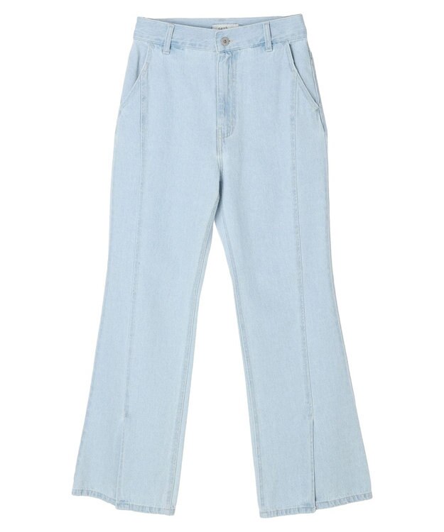 earth music&ecology センタースリットデニムパンツ Light Indigo