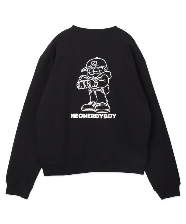 WEGO 【ユニセックス着用ITEM】THEBOYエルボーパッチクルーネックPO ブラック