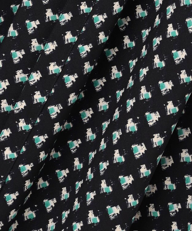 23区 モダンアートプリント ワンピース ネイビー系