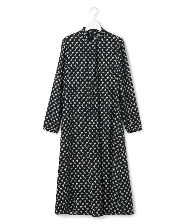 23区 モダンアートプリント ワンピース ネイビー系