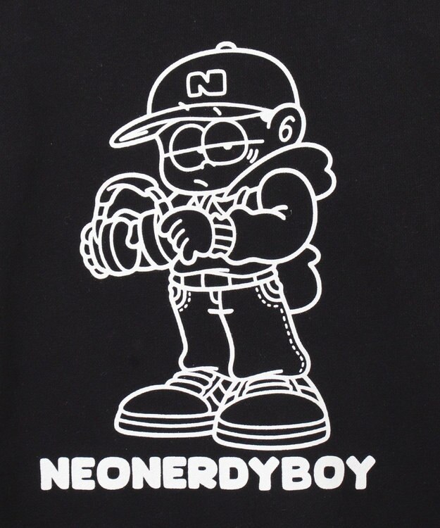 WEGO 【ユニセックス着用ITEM】THEBOYエルボーパッチクルーネックPO ブラック