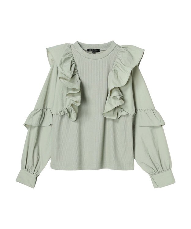 Green Parks ・ＳＵＧＡＲ　ＳＰＯＯＮ　ラッフルキリカエプルオーバー Light Khaki