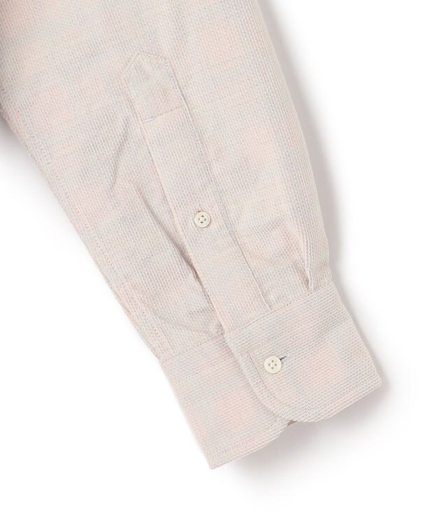 J.PRESS MEN Ｗフェイス キャラメルコールバンドカラー シャツ アイボリー系