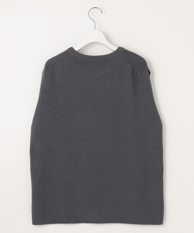 23区 【洗える】コンパクトコットンポリエステル ニットベスト グレー系