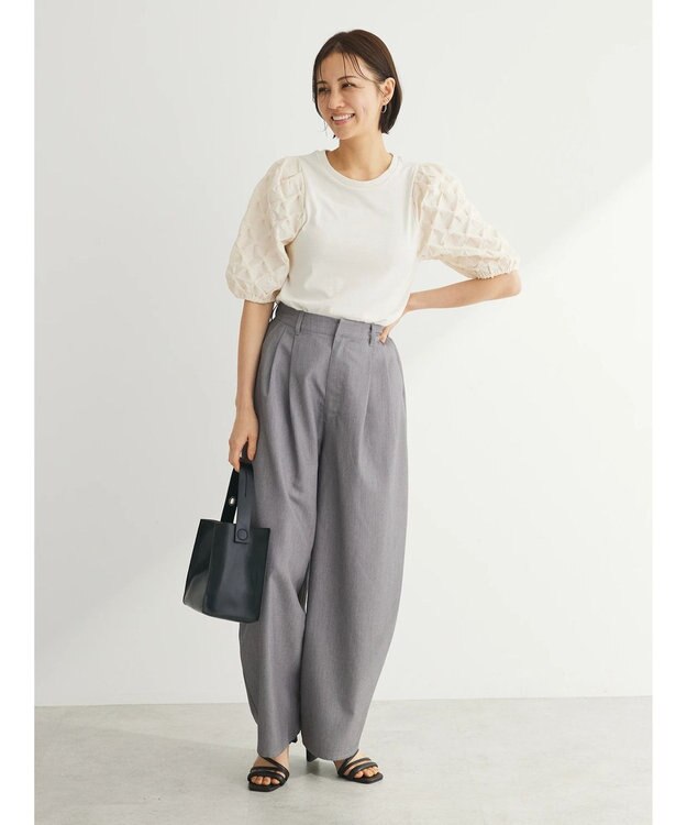 Green Parks ・ＳＵＧＡＲ　ＳＰＯＯＮ　フハクドットスリーブＴＥＥ Ivory